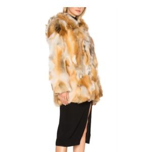 Cinq a sept Windsor Fox Fur Coat in Natural Multi
